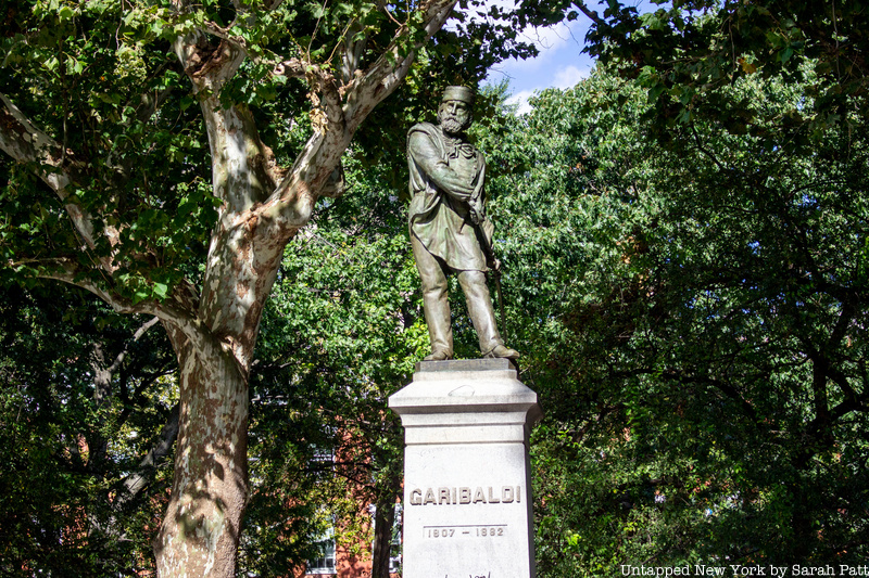 Closeup of Garibaldi statue