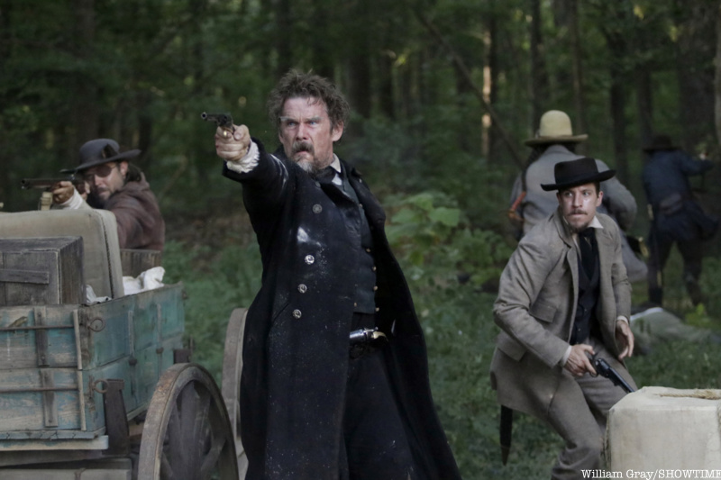 (L-R): Ethan Hawke as John Brown and Beau Knapp as Owen Brown in THE GOOD LORD BIRD, "Meet the Lord". Photo Credit: William Gray/SHOWTIME.