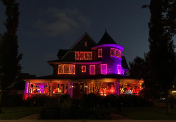 A Victorian home in Flatbush decked out for Halloween