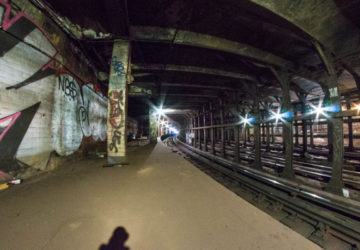 Inside the abandoned Worth Street subway station