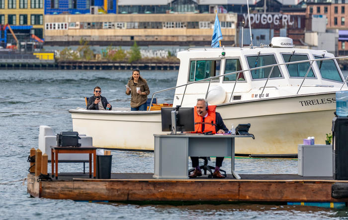 The most socially distanced office floating in NYC's East River