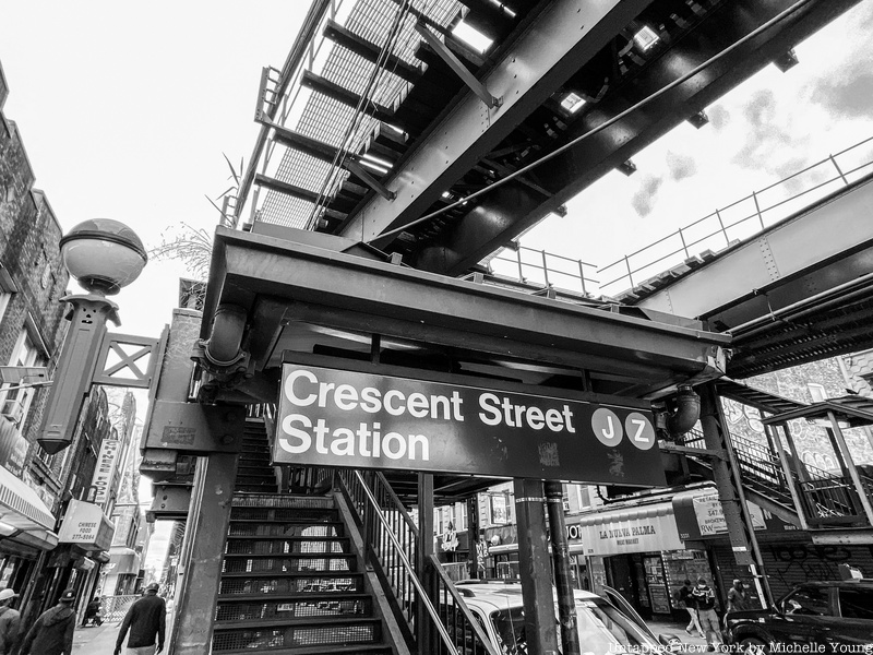Crescent Street subway sign