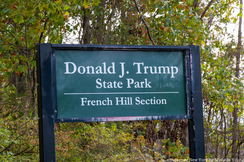 Donald Trump State Park French Hill Section sign