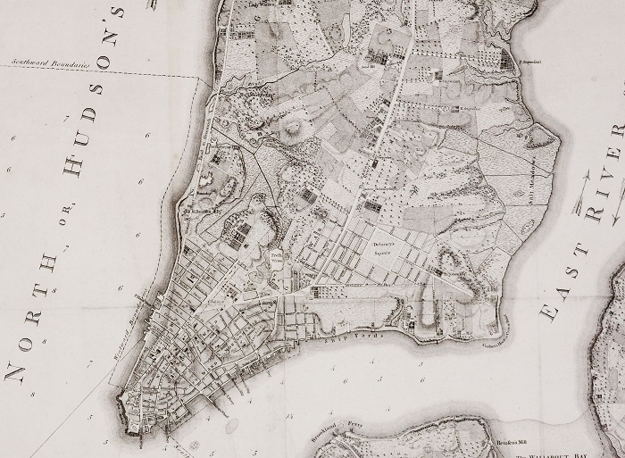 Detail of Ratzer map of new york