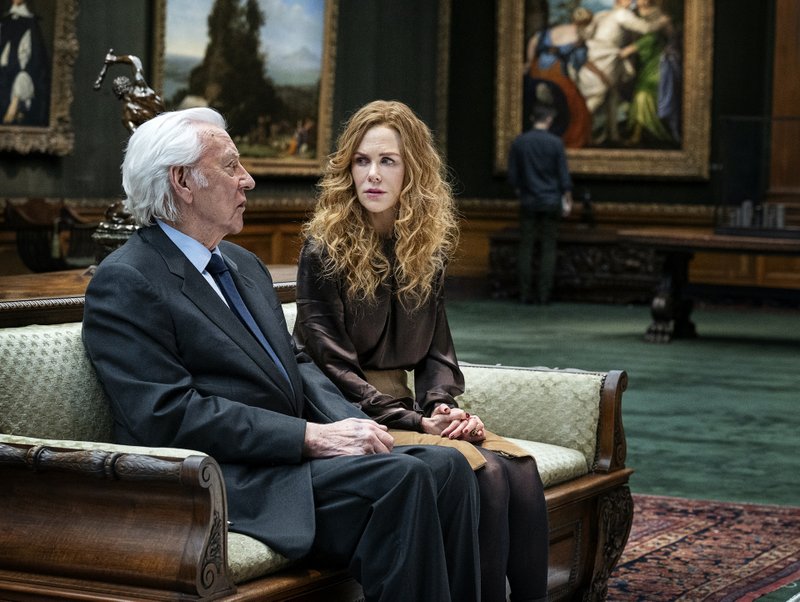 Nicole Kidman and Donald Sutherland inside Frick Collection in The Undoing