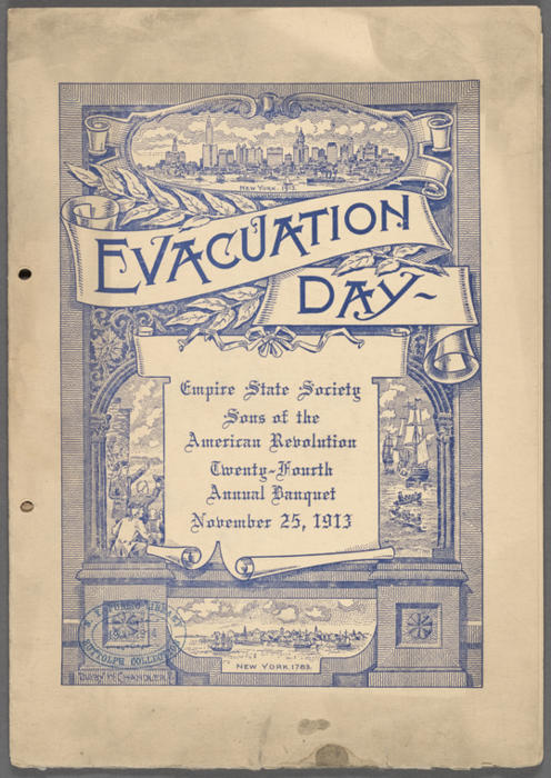 Evacuation Day Menu