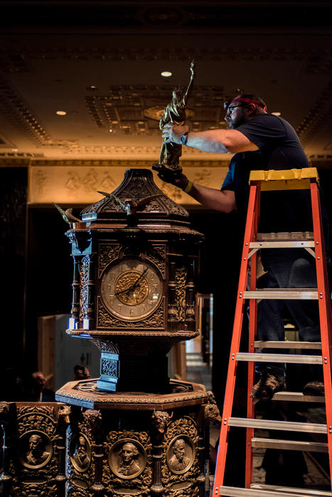 Restoration on Waldorf Astoria Clock