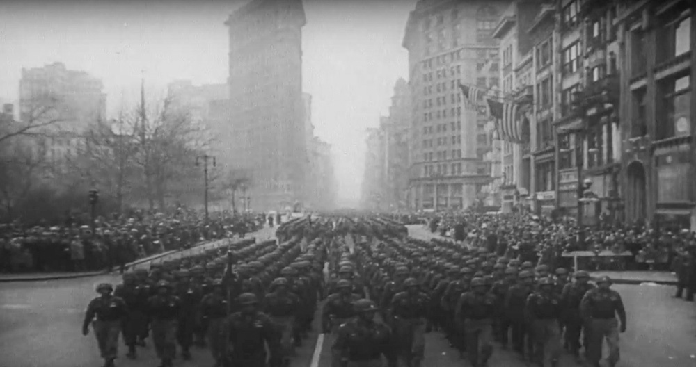 World War II Victory Parade at Flatiron Building and Madison Square