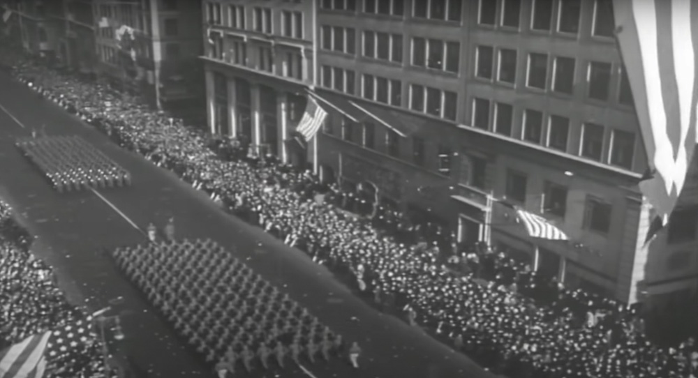 world war II Victory parade lower manhattan