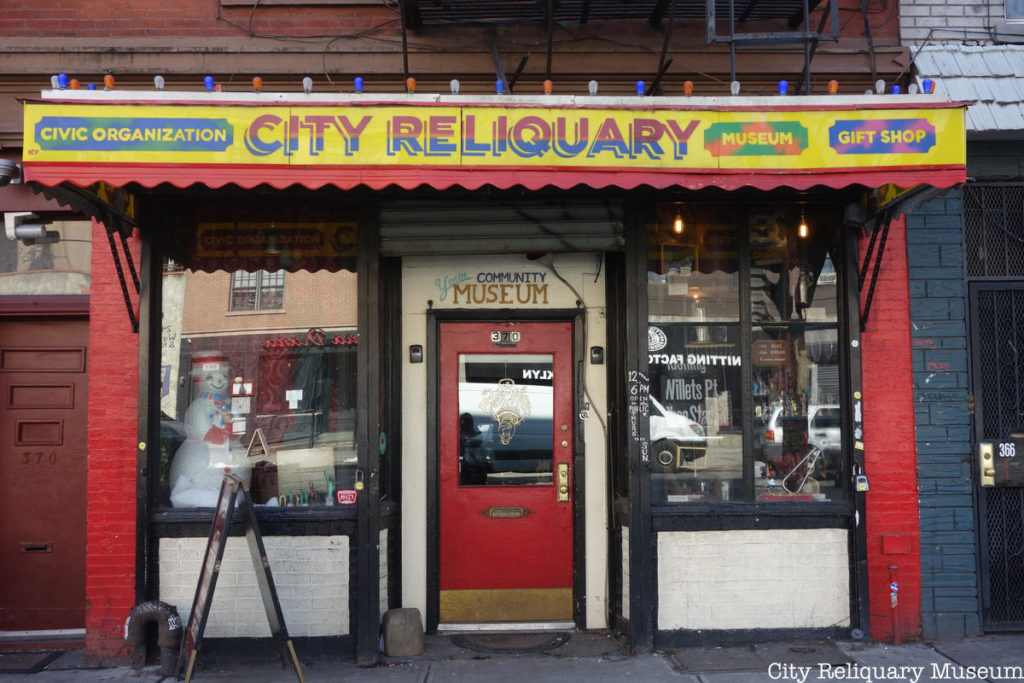 City Reliquary storefront, coolest museums in nyc