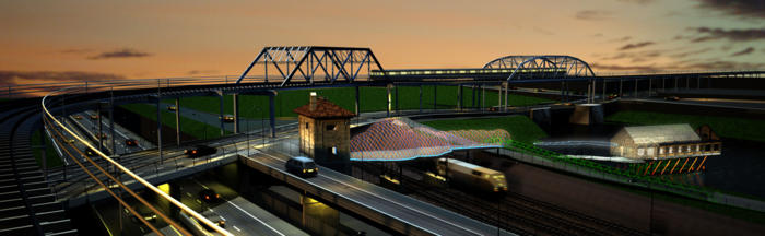 Rendering of plans for the Westchester Avenue train station