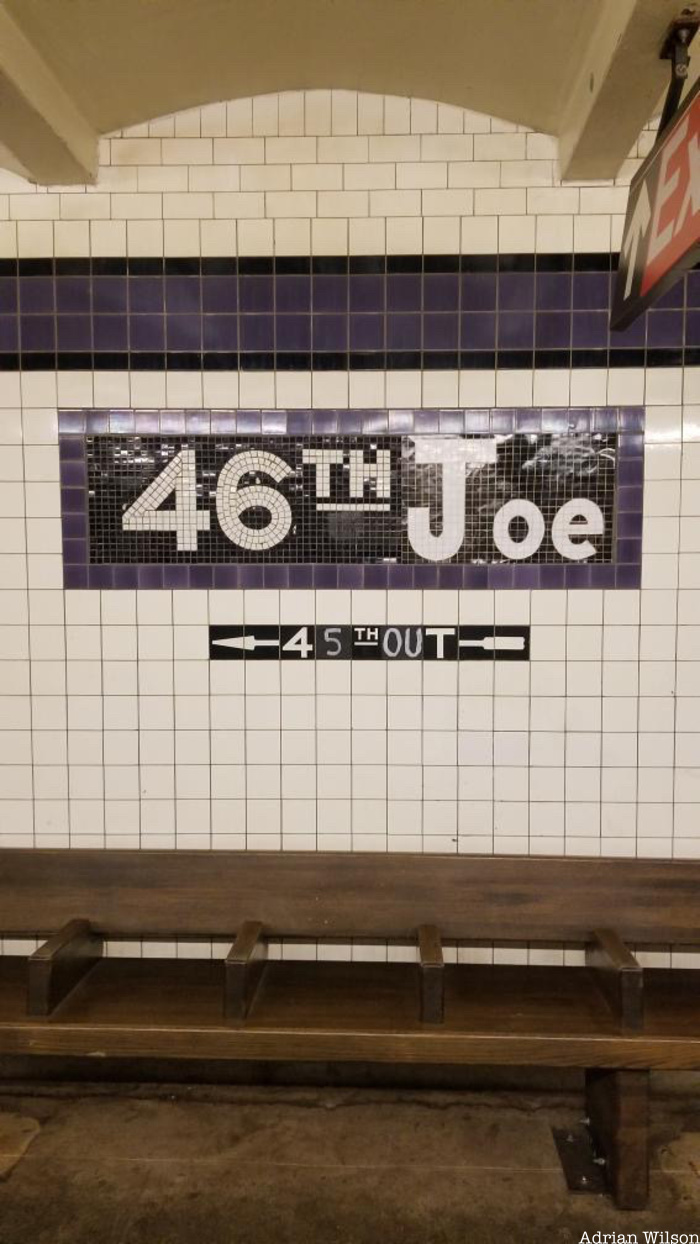 46th Street Joe Biden subway tribute vertical