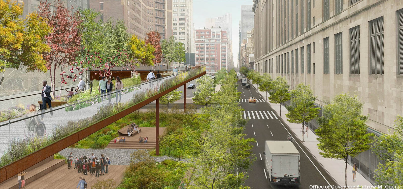 High Line extension elevated walkway from 30th Street