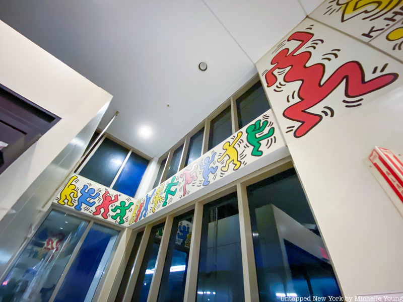 Keith Haring murals in corner of Woodhull Hospital