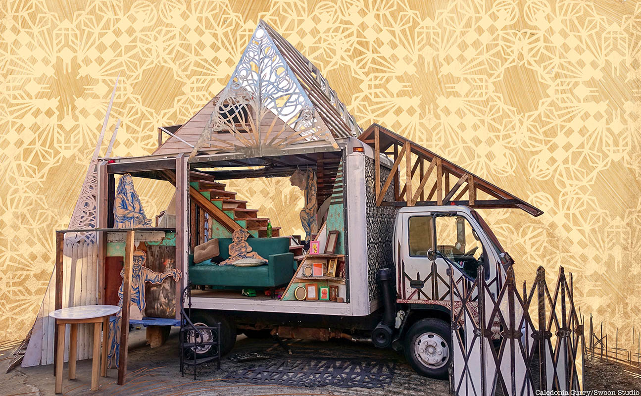 The House Our Families Built truck for PBS American Portait by Swoon