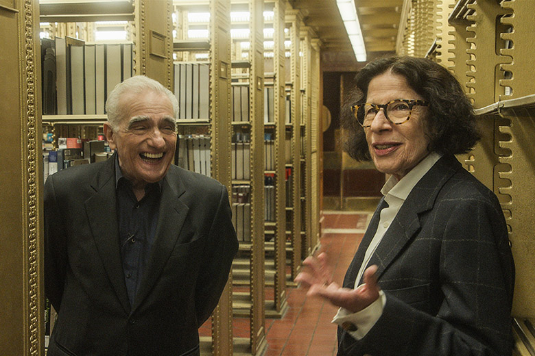 Martin Scorsese and Fran Lebowitz in the New York Public Library stacks