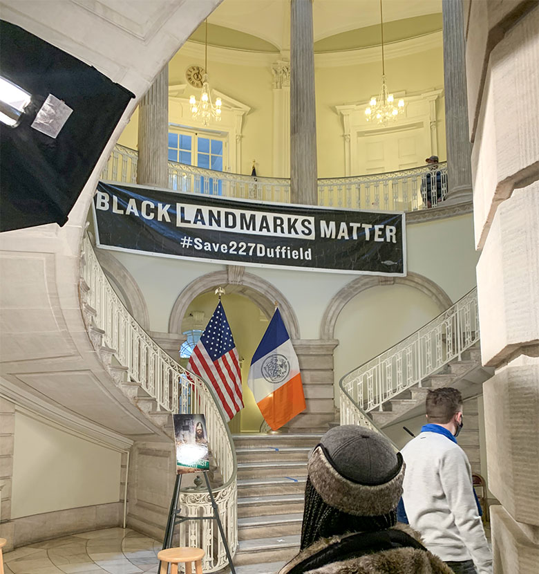 Inside City Hall for 227 Duffield Street Abolitionist Place landmarking