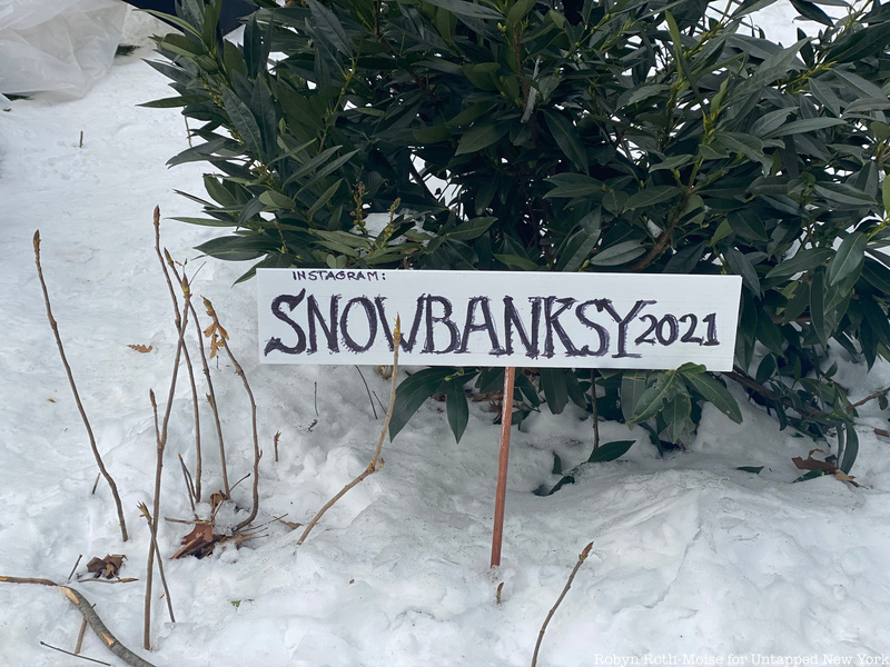 Snowbanksy 2021 sign