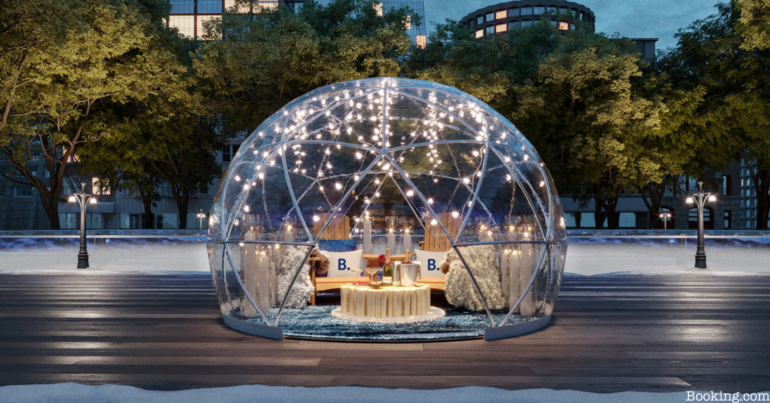 An igloo at Bryant Park