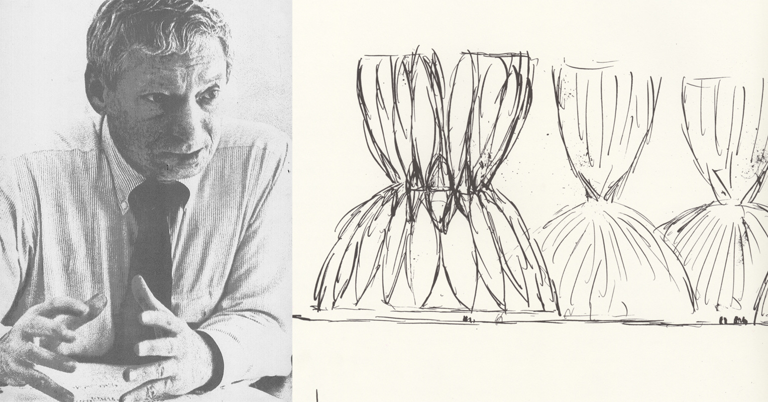 Louis Kahn and his GM Pavillion Sketch
