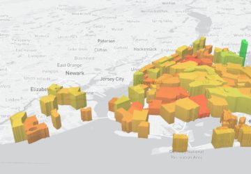 Map showing speed test averages across NYC.