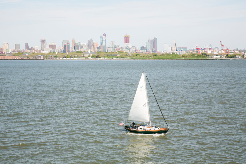 A sailboat on the waters of NYC
