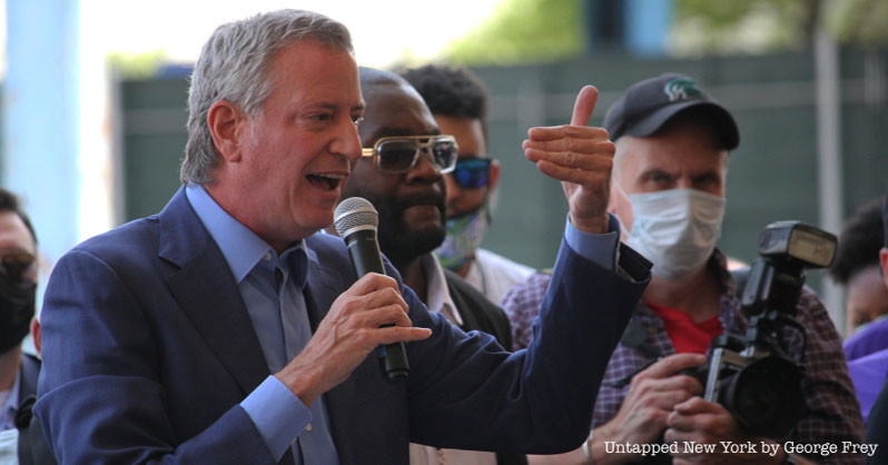 Mayor Bille de Blasio, describes his first time listening to a hip hop track. 