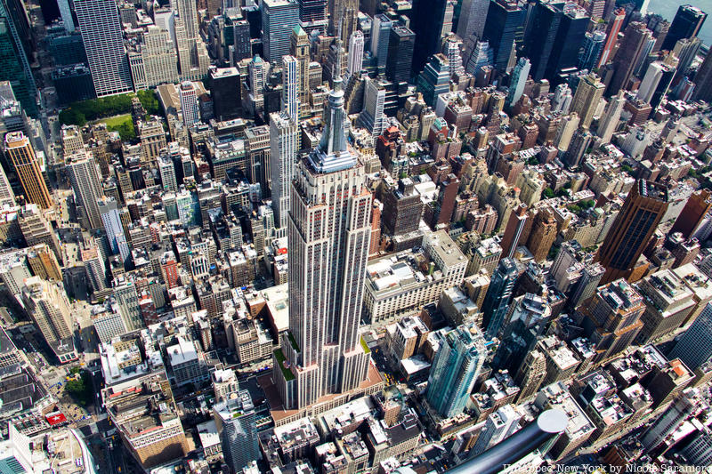 aerial view of the Empire State Building