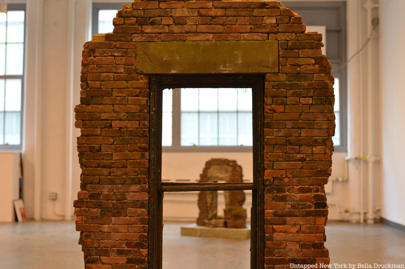 Masao Gozu's handcrafted windows in the "Windows to New York" exhibit at Court Tree Collective 