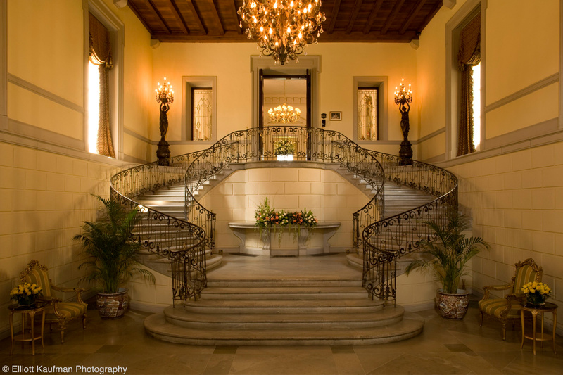 Staircase at OHEKA CASTLE in Huntington, New York.