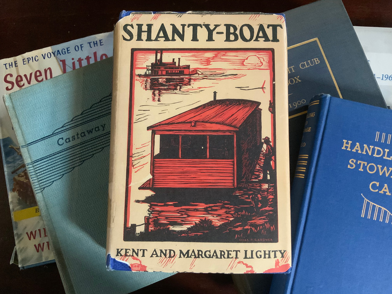 Books inside the "Maritime Library," Courtesy of the Tideland Institution.