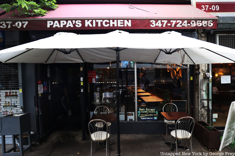 Papa's Kitchen serves Filipino food in Jackson Heights. 
