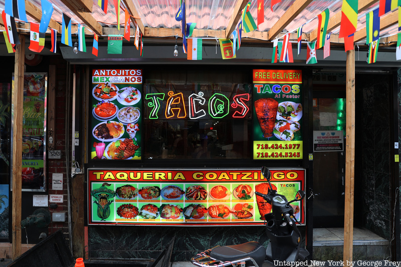 Taqueria Coatzing is one of Jackson Height's resident Mexican eateries.
