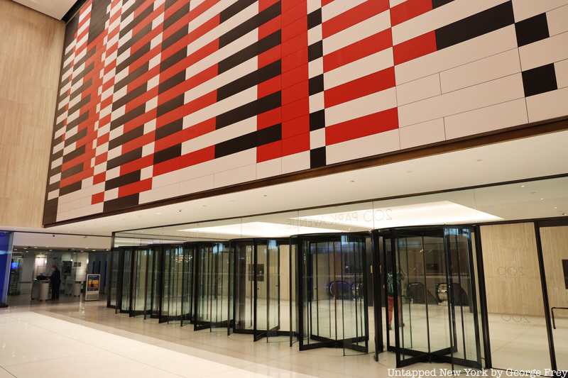 Josef Albers mural in MetLife Building lobby