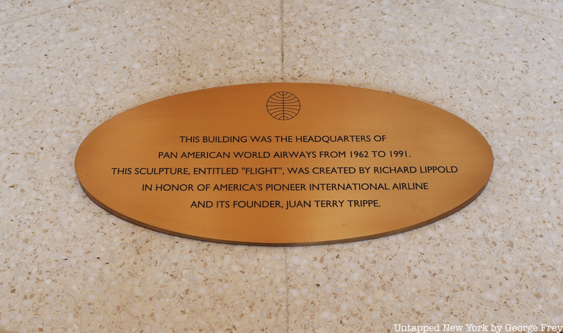 Pan American World Airways plaque