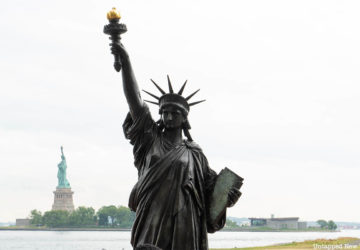Statue of Liberty's Little Sister replica on Ellis Island