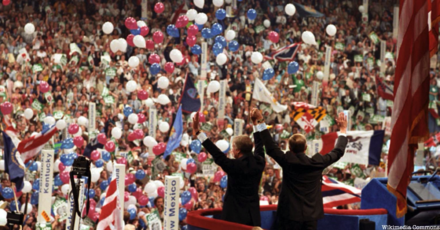 Jimmy Carter and Walter Mondale At The 1980 Democratic National Convention