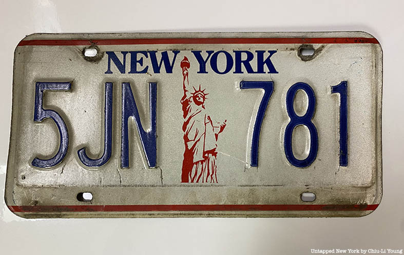 New York License Plate with Statue of Liberty