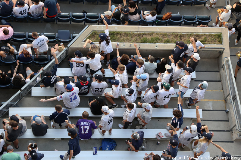 The Bleacher Creatures' section in Yankee Stadium. 
