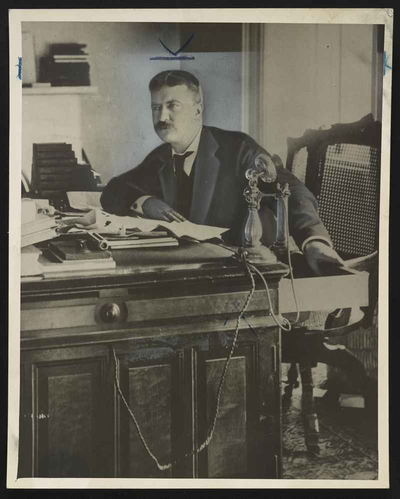 Image of Theodore Roosevelt as a New York police commissioner sometime between 1895 and 1897