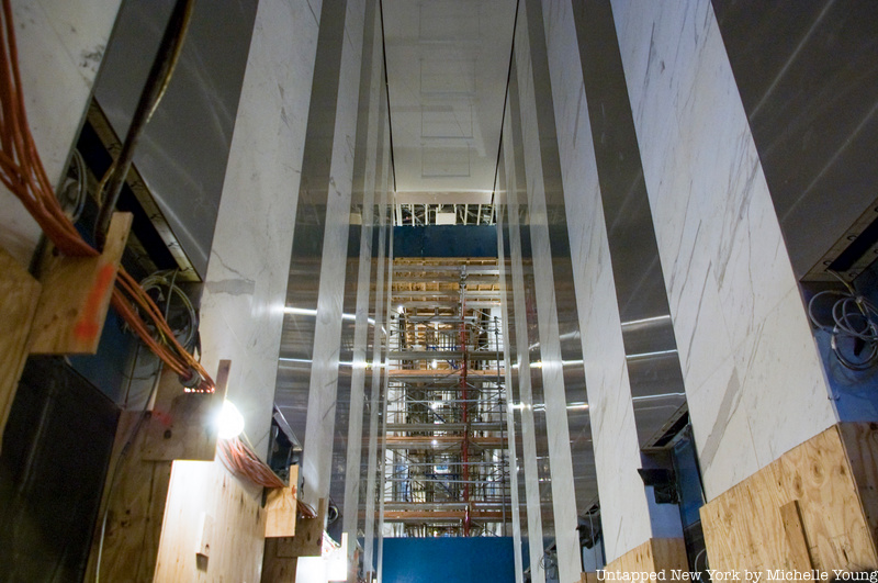 1 WTC Elevator Banks under construction