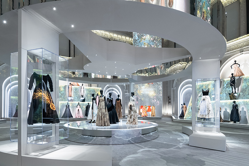 Christian Dior Designer of Dreams exhibition atrium