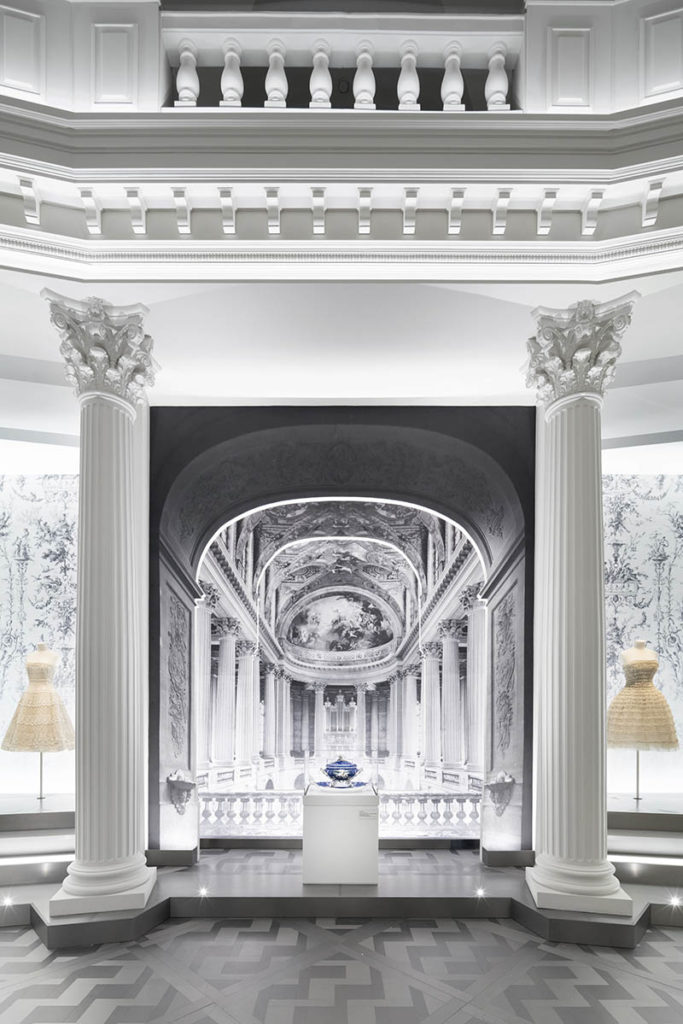 Christian Dior Designer of Dreams exhibition rotunda of 18th century inspiration