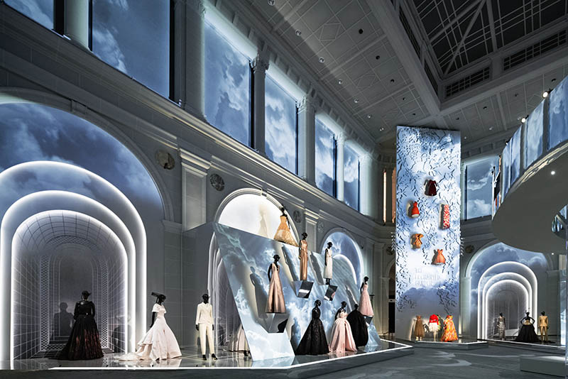 Christian Dior Designer of Dreams exhibition wall