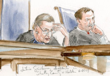 RBG Courtroom Sketch