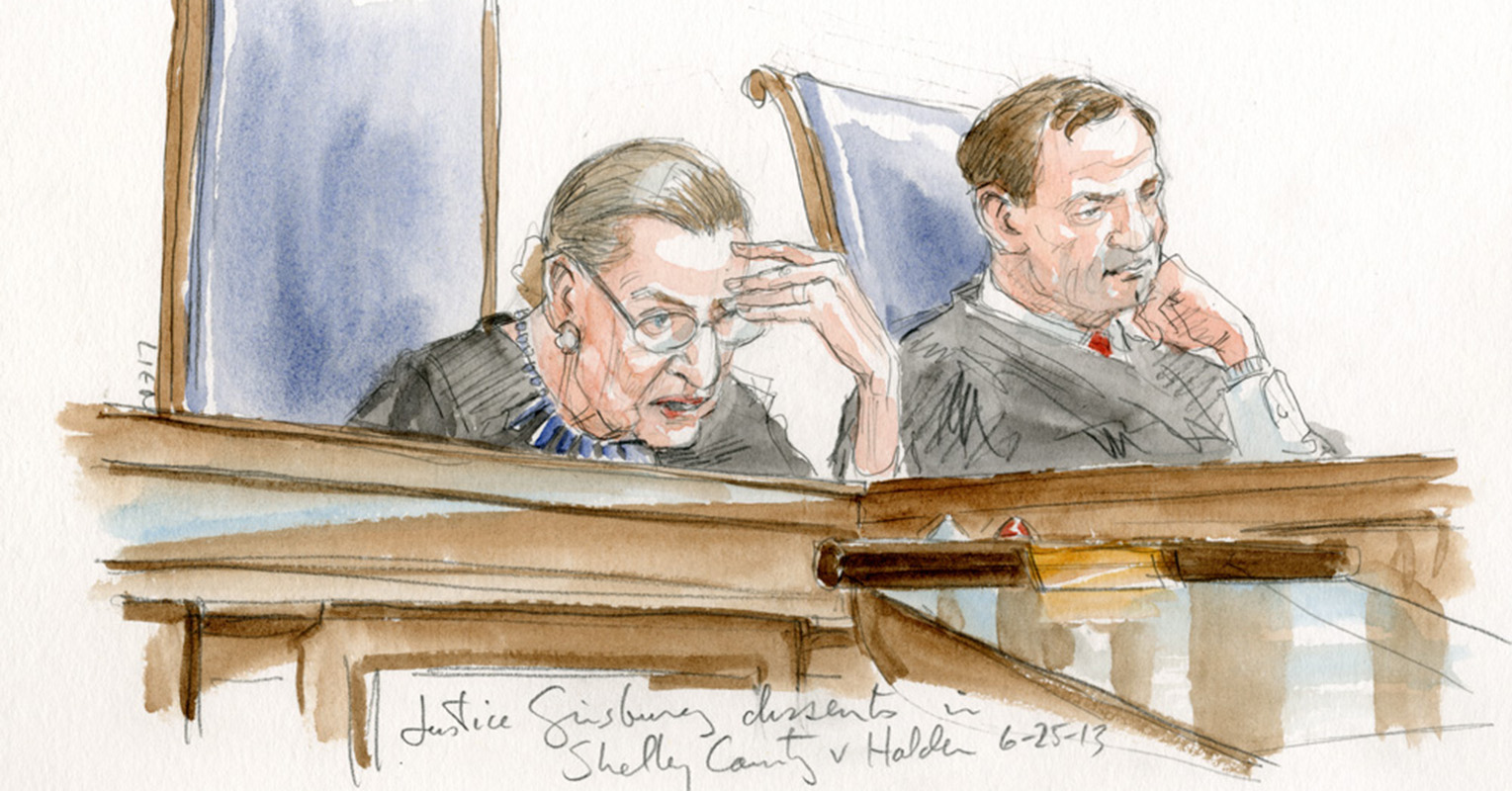 RBG Courtroom Sketch