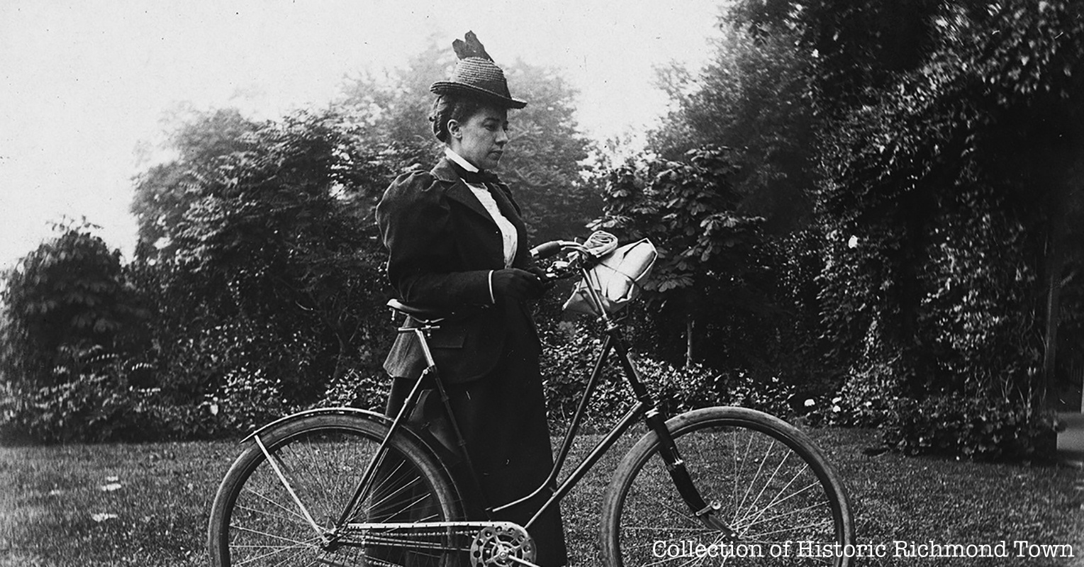 woman with bicycle