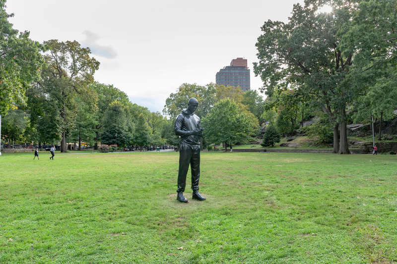 Witness by artist Thomas J. Price at Marcus Garvey Park. Photo by Adam Reich. Courtesy of The Studio Museum in <a class=