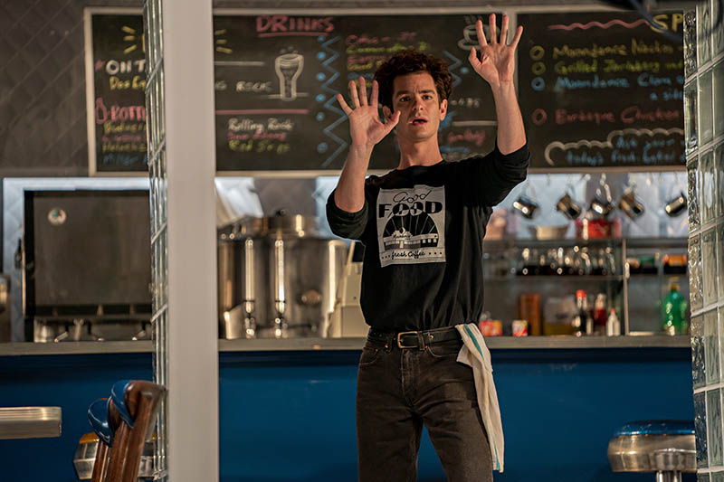 Andrew Garfield in Moondance Diner as Jonathan Larson