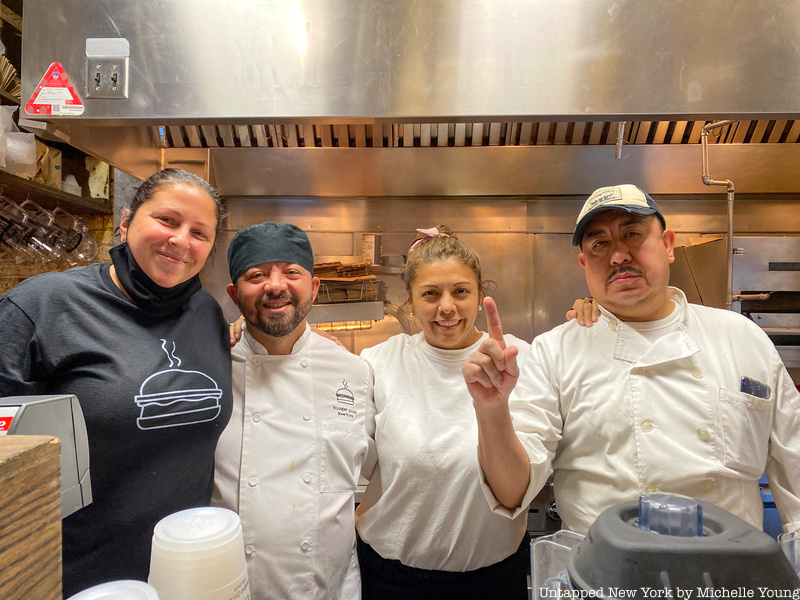 kitchen staff at Burger Joint in the Thompson New York